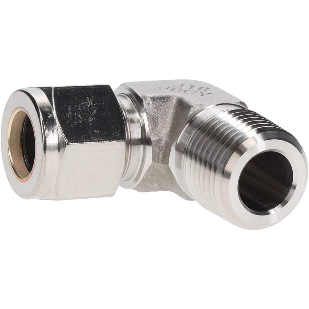 Compression Tube Male Elbow: 1/2-14